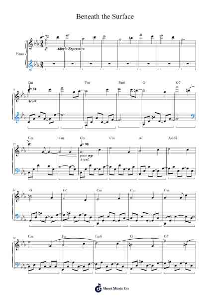 Beneath the Surface Sheet Music by Michele McLaughlin-Arr.Werfith