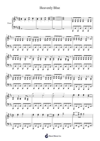 Heavenly Blue Sheet Music by Kalafina-Arr.Warlith Gaildes