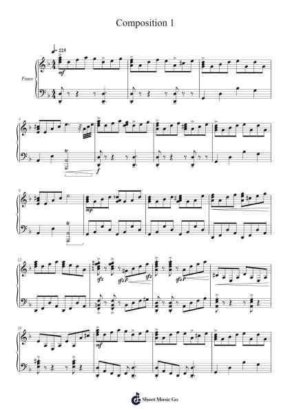 Composition 1 Sheet Music by -Arr.Cookjoe