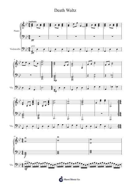 Death Waltz Sheet Music by Tobias Lilja-Arr.Cashlyle Windnix