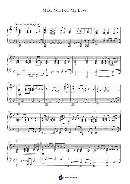 Make You Feel My Love Sheet Music by Adele-Arr.Philley Mabna