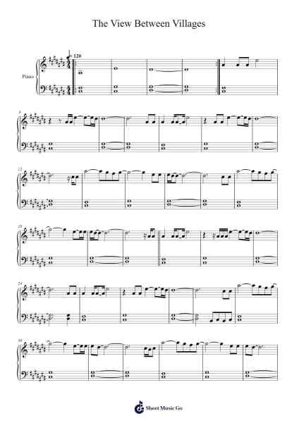 The View Between Villages Sheet Music by Noah Kahan-Arr.Toyngreg