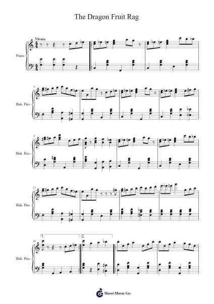 The Dragon Fruit Rag Sheet Music by Charlie Morris-Arr.Sezie