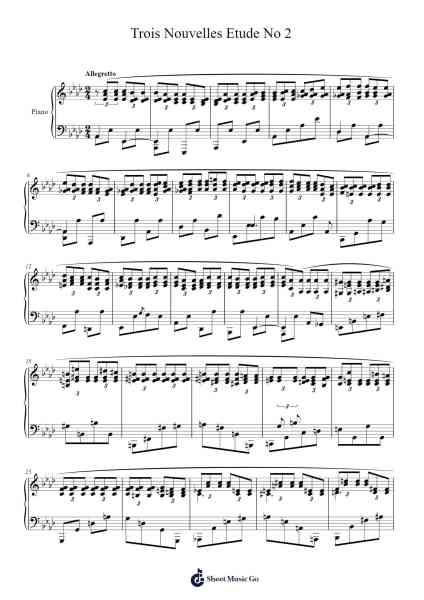 Trois Nouvelles Études, No. 2 Sheet Music by Frédéric Chopin-Arr.Chrisboyd Crosean