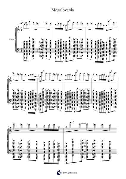 Megalovania Sheet Music by Toby Fox-Arr.Yuledon