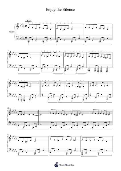 Enjoy the Silence Sheet Music by Depeche Mode-Arr.Payrusk