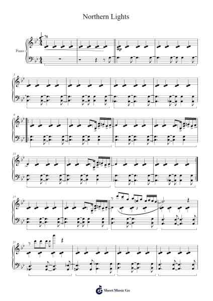 Northern Lights Sheet Music by -Arr.Everbloor Frankrl
