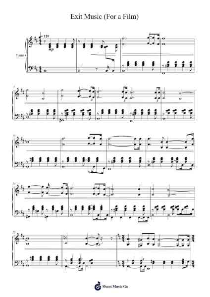 Exit Music (For a Film) Sheet Music by Ramin Djawadi-Arr.Clarjudd