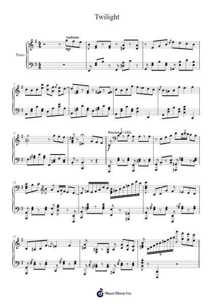 Twilight Sheet Music by Kotaro Oshio-Arr.Raemen