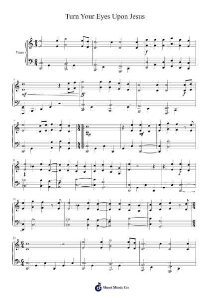 Turn Your Eyes Upon Jesus Sheet Music by Helen H. Lemmel-Arr.Losopp Webslin
