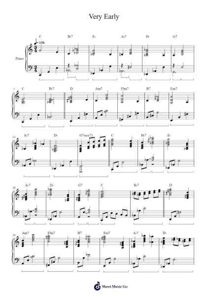 Very Early Sheet Music by Bill Evans-Arr.Brongus Chadkiel