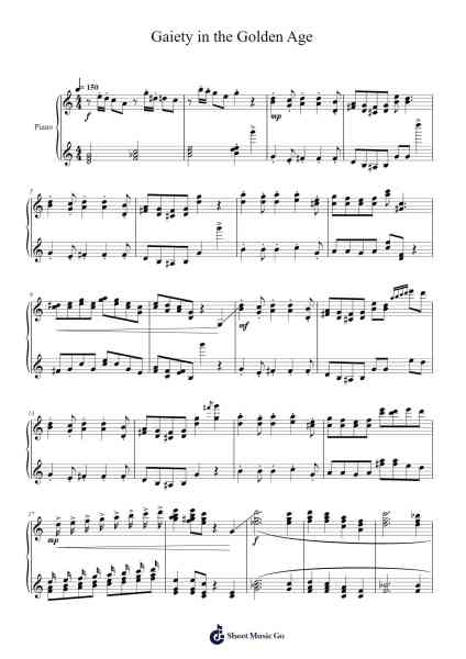 Gaiety in the Golden Age Sheet Music by Aaron Kenny-Arr.Trutor Hubno