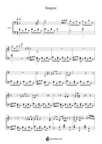 Imagine Sheet Music by John Lennon-Arr.Lanme