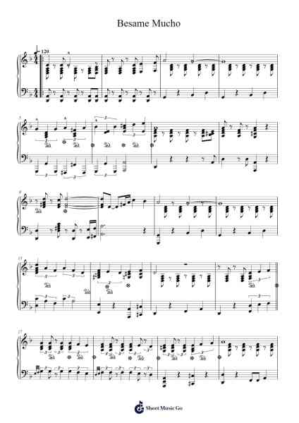 Besame Mucho Sheet Music by Consuelo Velázquez-Arr.Kylejy Burrene