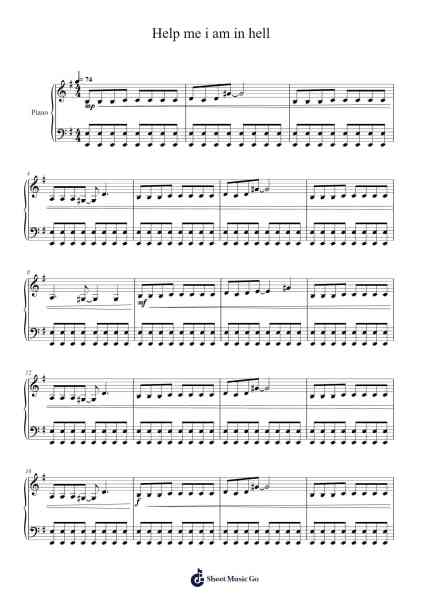 Help me i am in hell Sheet Music by Nine Inch Nails-Arr.Bairdkeith Cysoon