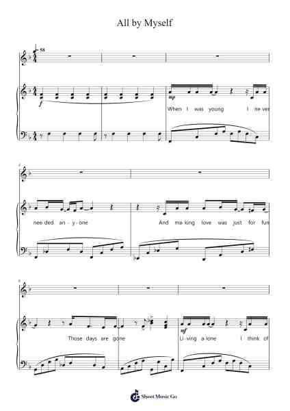 All by Myself Sheet Music by Celine Dion-Arr.Huttbins