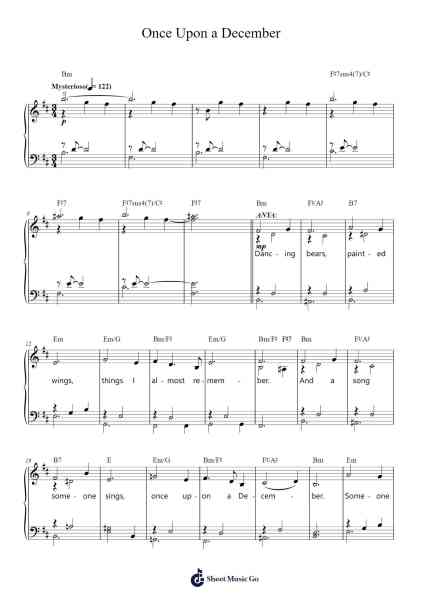 Once Upon a December Sheet Music by Lynn Ahrens/Stephen Flaherty-Arr.Leighlis Bingian