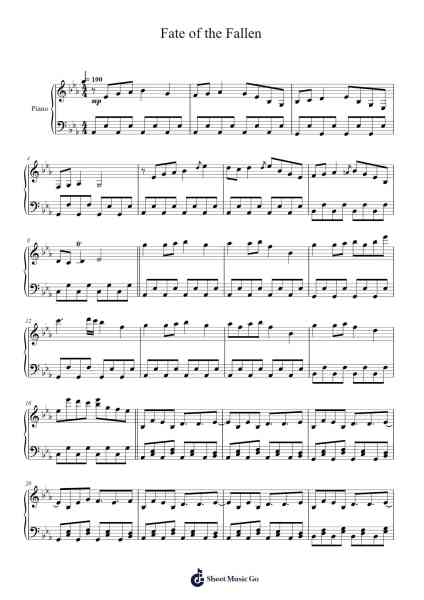 Fate of the Fallen Sheet Music by Misc Soundtrack-Arr.Leifres