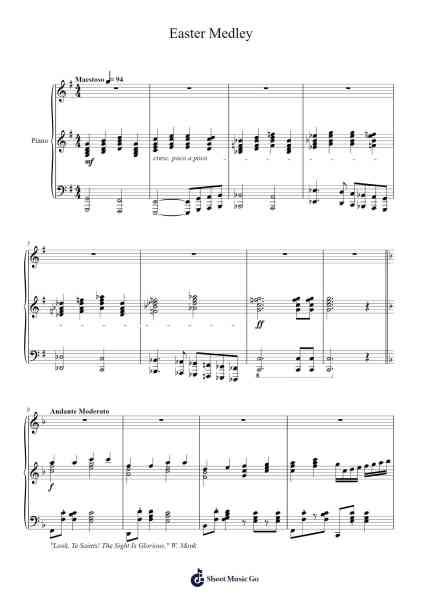 Easter Medley Sheet Music by Easter Hymn Lyra Davidica-Arr.O'Conbrooke
