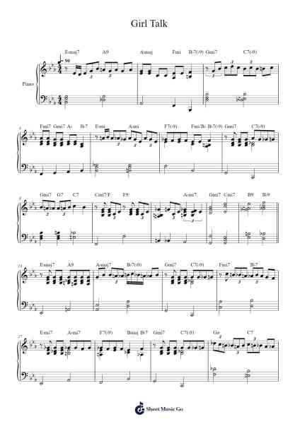 Girl Talk Sheet Music by Neal Hefti-Arr.Gillling