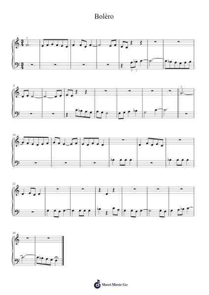 Bolero Sheet Music by Maurice Ravel-Arr.Yorkkim