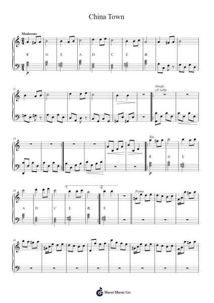 China Town Sheet Music by Caparezza-Arr.Bobgy