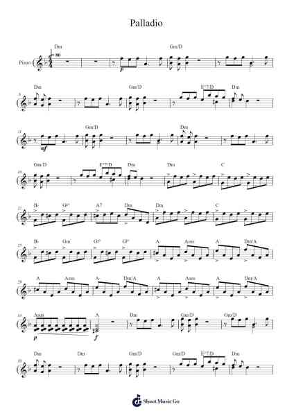 Palladio Sheet Music by Karl Jenkins-Arr.Louann Bonpe