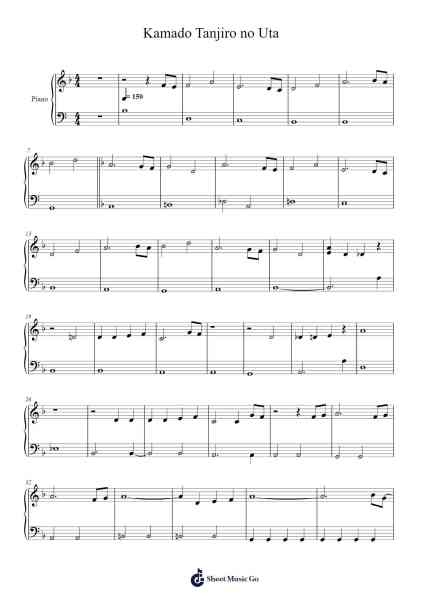 Kamado Tanjiro no Uta Sheet Music by Akano-Arr.Babberg Neriam