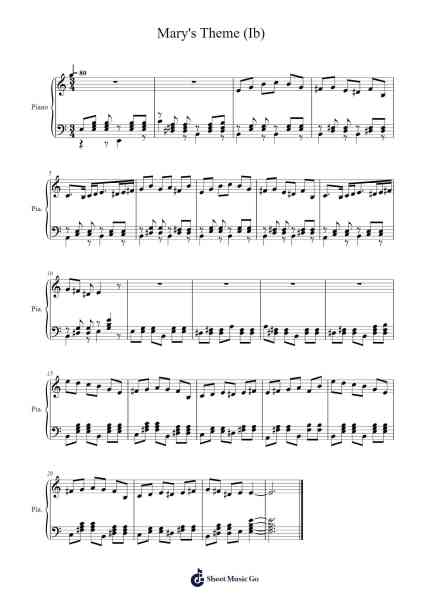 Mary's Theme (Ib) Sheet Music by Takatsugu Muramatsu-Arr.Quinliet