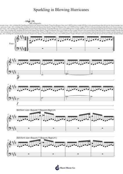 Sparkling in Blowing Hurricanes Sheet Music by Misc tunes-Arr.Natmatt