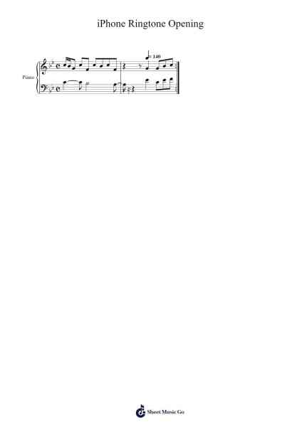 iPhone Ringtone Opening Sheet Music by Apple-Arr.Conpiers