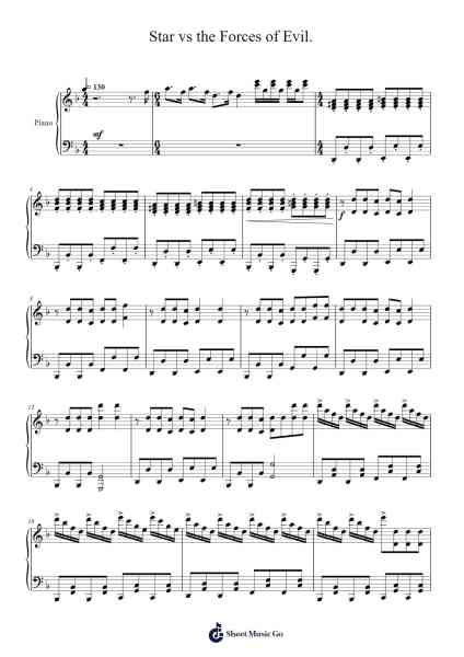 Star vs. the Forces of Evil - Blood Moon Waltz Sheet Music by Brian H. Kim-Arr.Wilhelker Croftsdrew