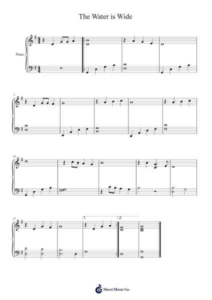 The Water is Wide Sheet Music by Masaaki Kishibe-Arr.Sherrah Birroll