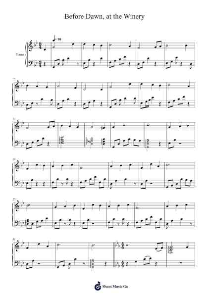 Before Dawn, at the Winery Sheet Music by Yu-Peng Chen-Arr.Housnid