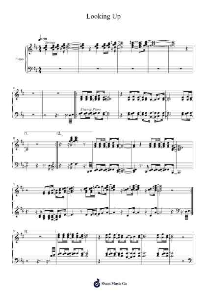 Looking Up Sheet Music by Casiopea-Arr.Greenblack Xawilde