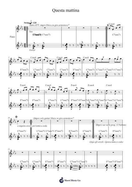Questa mattina Sheet Music by undefined-Arr.Megreau Readeries