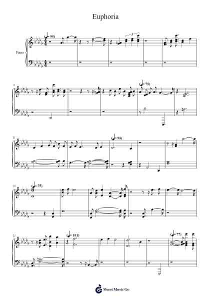 Euphoria Sheet Music by BTS-Arr.Lanme