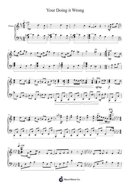 Your Doing it Wrong Sheet Music by Warshop Clarkthea-Arr.Sidser