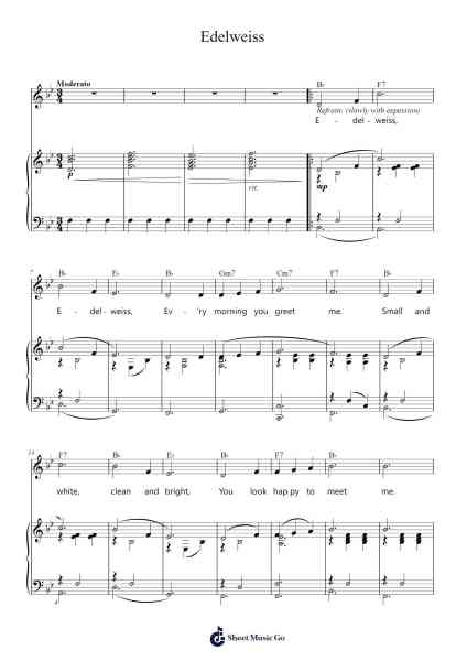 Edelweiss Notenblatt von Richard Rodgers-Arr.Danchi