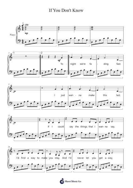 If You Don't Know Sheet Music by Calum Hood/Michael Clifford/Ashton Irwin/Luke Hemmings-Arr.Louiefie