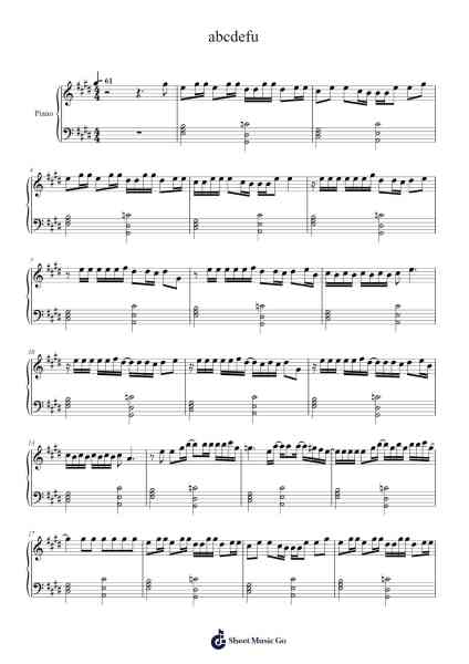 abcdefu Sheet Music by GAYLE-Arr.Webbkay