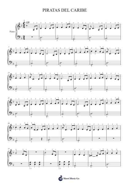 Pirates of the Caribbean Sheet Music by Hnas-Arr.Wyattnix Abniel