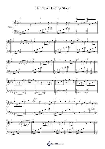 The Never Ending Story Sheet Music by Limahl-Arr.Anolds