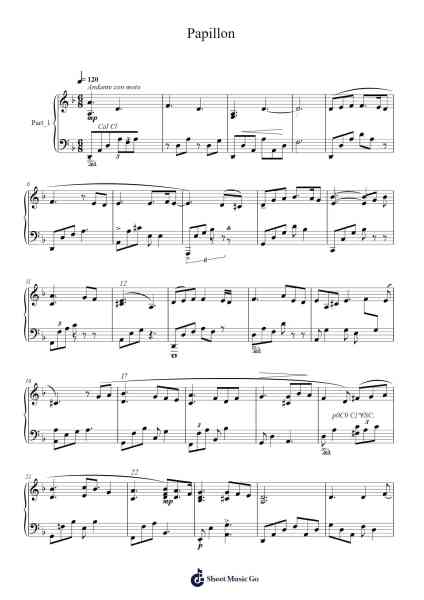 Papillon Sheet Music by Traditional-Arr.Orence