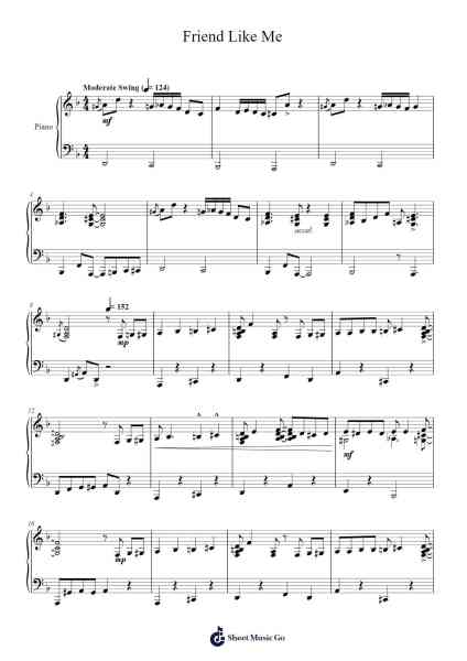 Friend Like Me - Jazz Remix Sheet Music by Alan Menken-Arr.Jamesreau