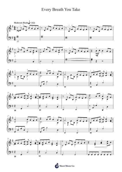 Every Breath You Take Sheet Music by The Police-Arr.Hillian