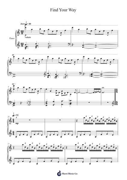 Find Your Way Sheet Music by Nobuo Uematsu-Arr.Vabuck Clevevien