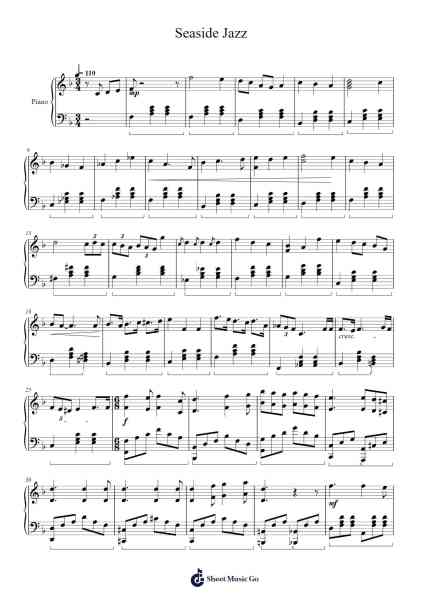 Seaside Jazz Sheet Music by AntonisPat-Arr.Kitfy
