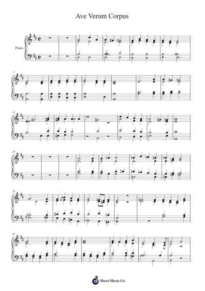 Ave Verum Corpus, K. 618 Sheet Music by Wolfgang Amadeus Mozart-Arr.Roxantab Mushaw