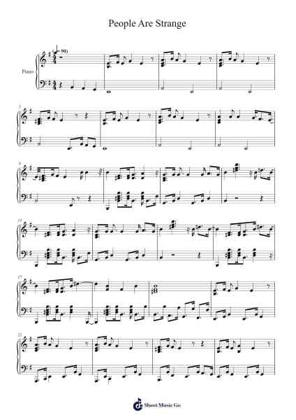 People Are Strange Sheet Music by undefined-Arr.Huttbins